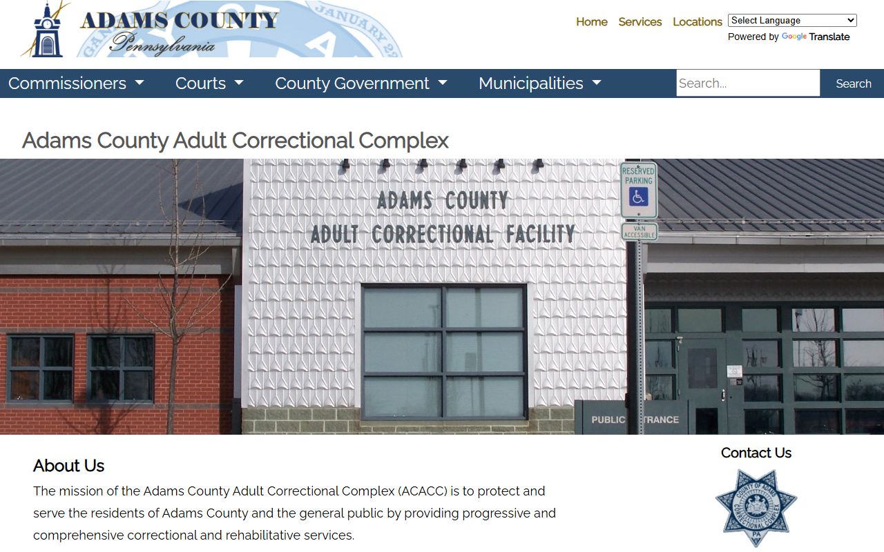Adams County inmate population Adult Correctional Complex facility source